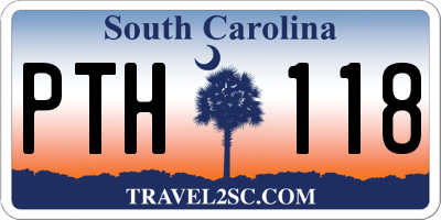 SC license plate PTH118