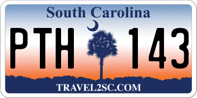SC license plate PTH143