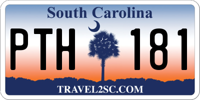 SC license plate PTH181
