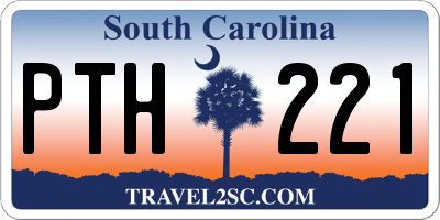 SC license plate PTH221