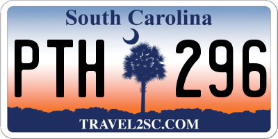 SC license plate PTH296