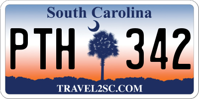 SC license plate PTH342