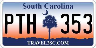 SC license plate PTH353