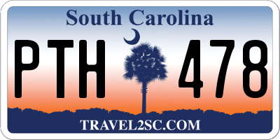SC license plate PTH478