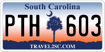 SC license plate PTH603