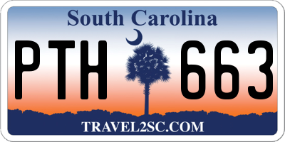 SC license plate PTH663