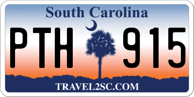 SC license plate PTH915