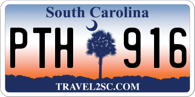 SC license plate PTH916