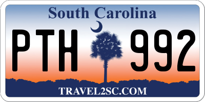 SC license plate PTH992