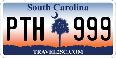 SC license plate PTH999