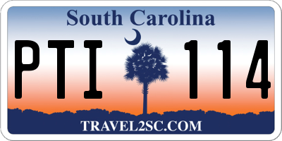 SC license plate PTI114