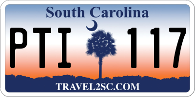 SC license plate PTI117