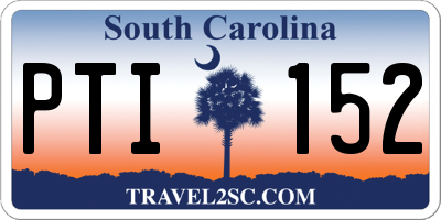 SC license plate PTI152