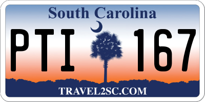 SC license plate PTI167