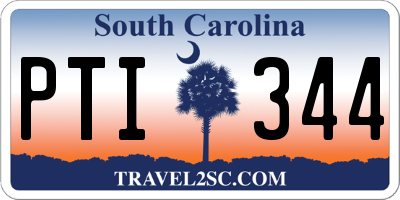 SC license plate PTI344