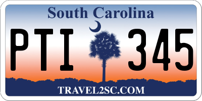 SC license plate PTI345