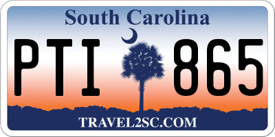 SC license plate PTI865