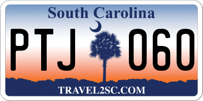 SC license plate PTJ060