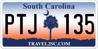SC license plate PTJ135