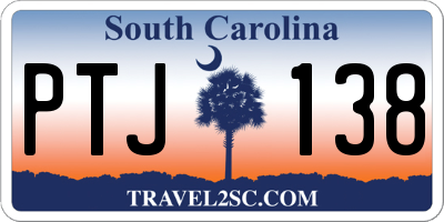SC license plate PTJ138