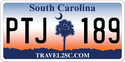 SC license plate PTJ189