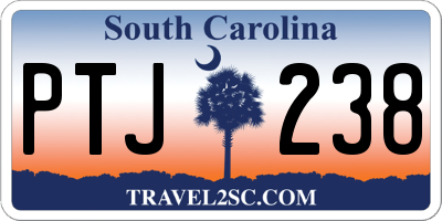 SC license plate PTJ238