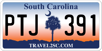 SC license plate PTJ391