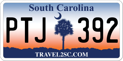 SC license plate PTJ392
