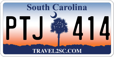 SC license plate PTJ414