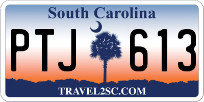 SC license plate PTJ613