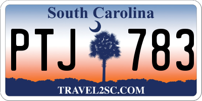 SC license plate PTJ783