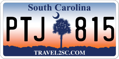 SC license plate PTJ815