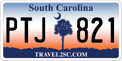 SC license plate PTJ821
