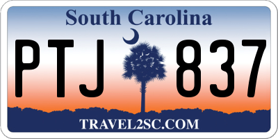 SC license plate PTJ837