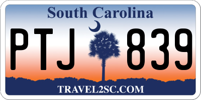 SC license plate PTJ839