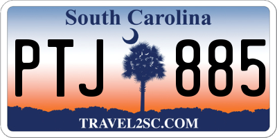 SC license plate PTJ885