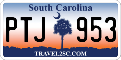 SC license plate PTJ953