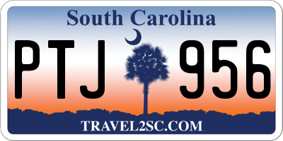 SC license plate PTJ956