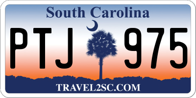 SC license plate PTJ975