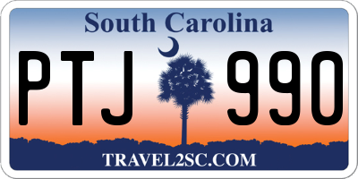 SC license plate PTJ990