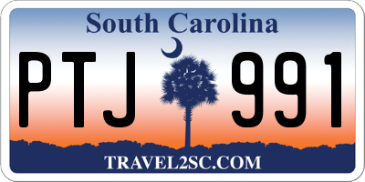 SC license plate PTJ991
