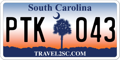 SC license plate PTK043