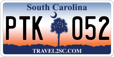 SC license plate PTK052