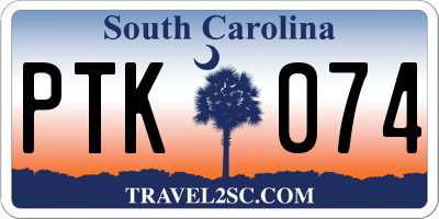 SC license plate PTK074