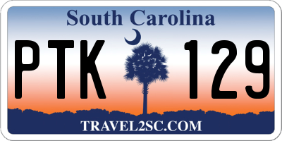 SC license plate PTK129