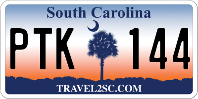 SC license plate PTK144