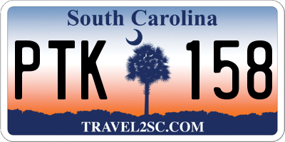 SC license plate PTK158