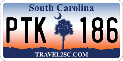 SC license plate PTK186