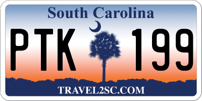 SC license plate PTK199