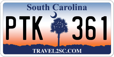 SC license plate PTK361